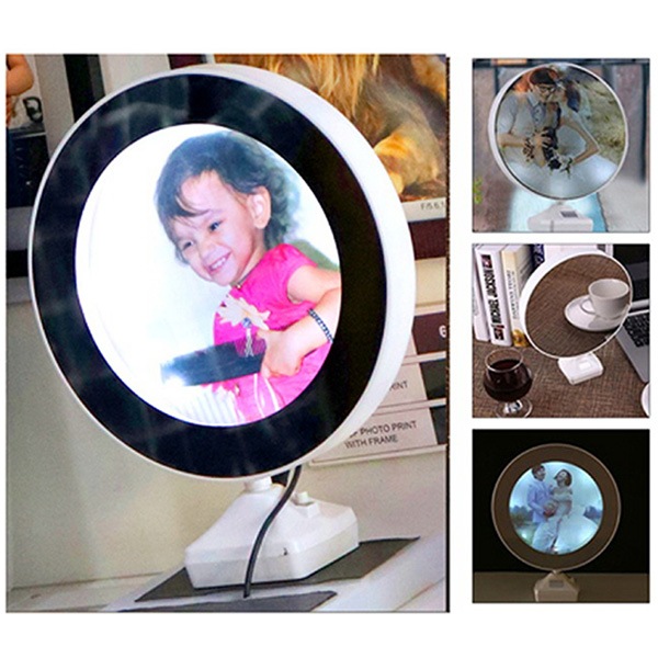 Alpha LED Magic Mirror Photo Frame Round